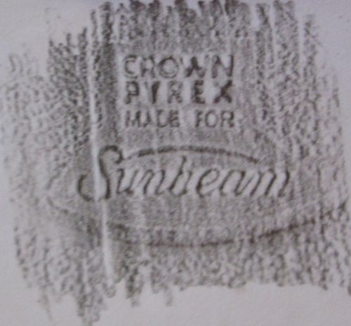stamp from Sunbeam frypan lid with knob, 1960s