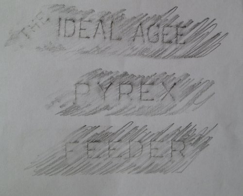The Ideal Agee Pyrex Feeder baby bottle stamp